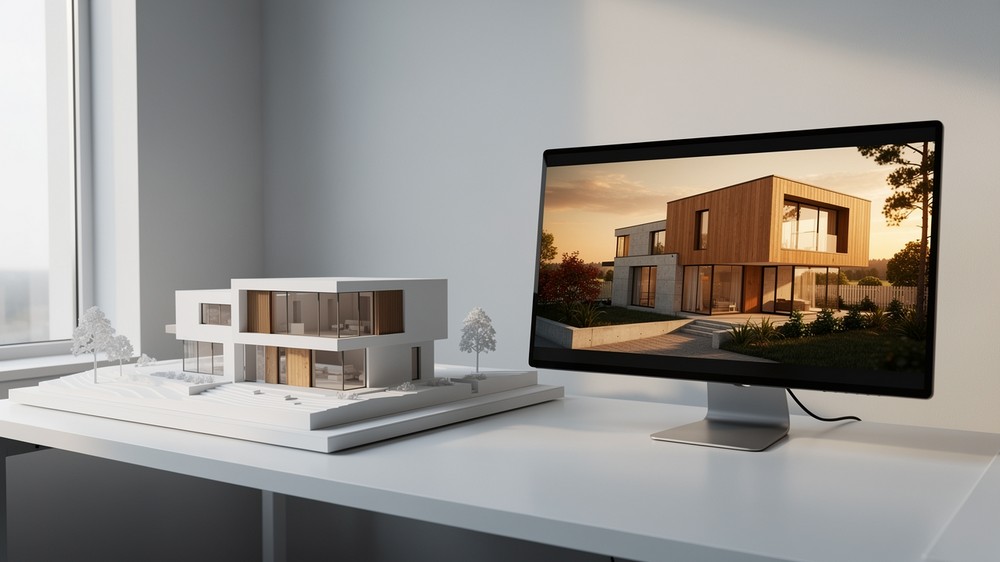 3D Rendering vs Physical Model for Architects